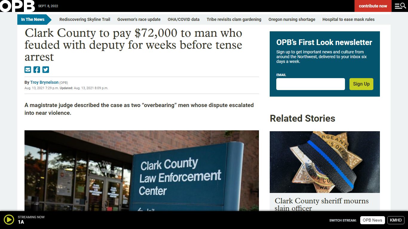 Clark County to pay $72,000 to man who feuded with deputy for weeks ...